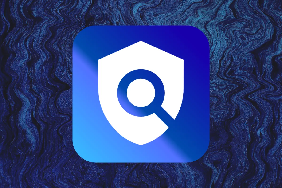 HomeDock OS Enterprise - Audit Trail Logging Icon on Blue Abstract Background
