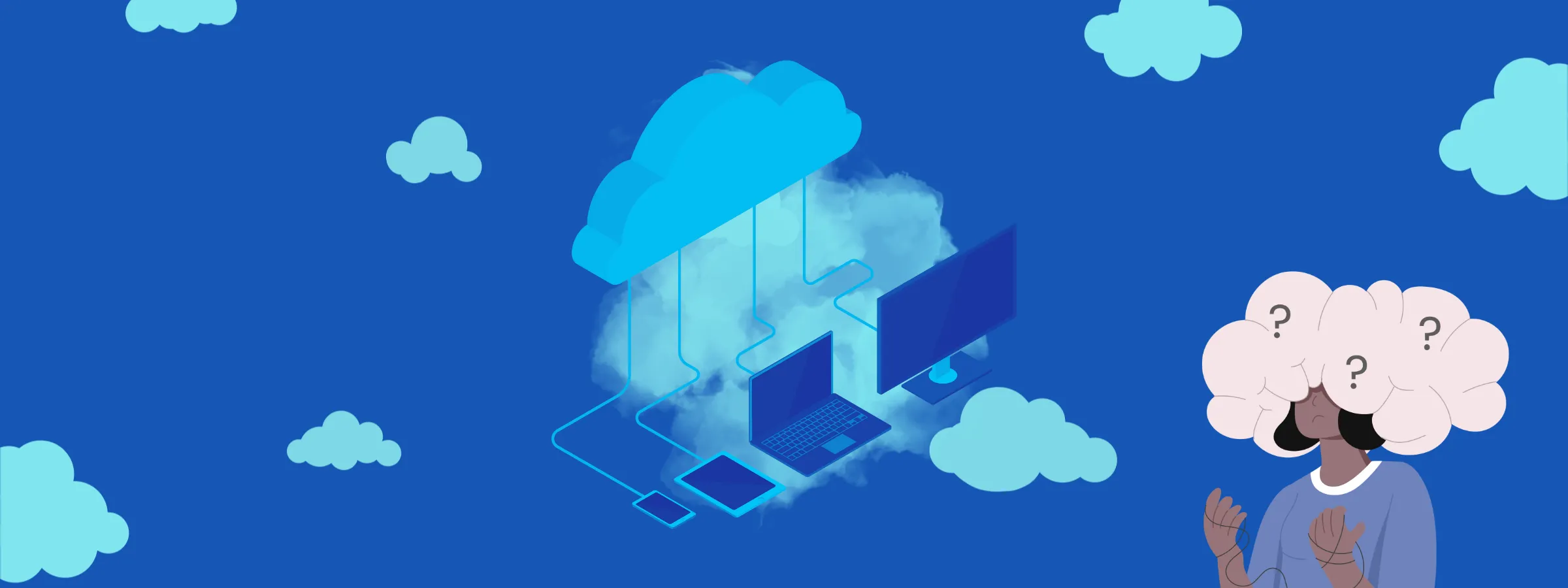 User thinking about how a cloud operating system works across devices