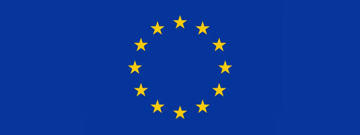 Europe Flag depiction for encryption and storage terms