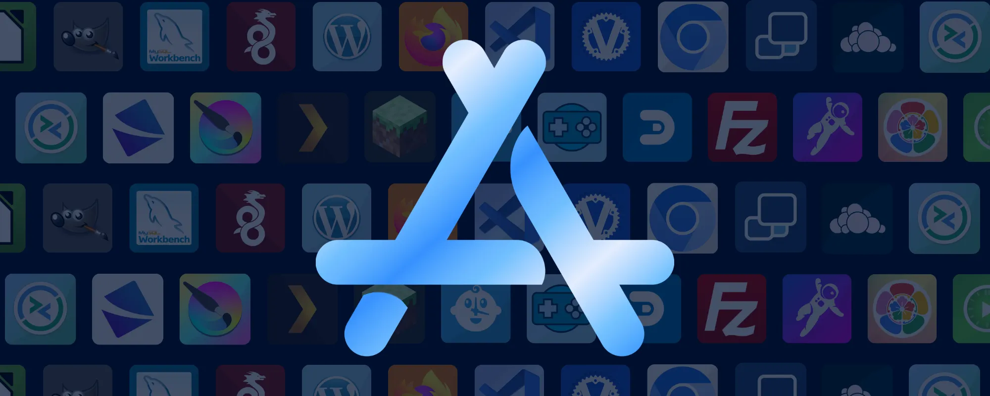 Screenshot showcasing over 200 ready-to-install applications in the HomeDock OS App Store