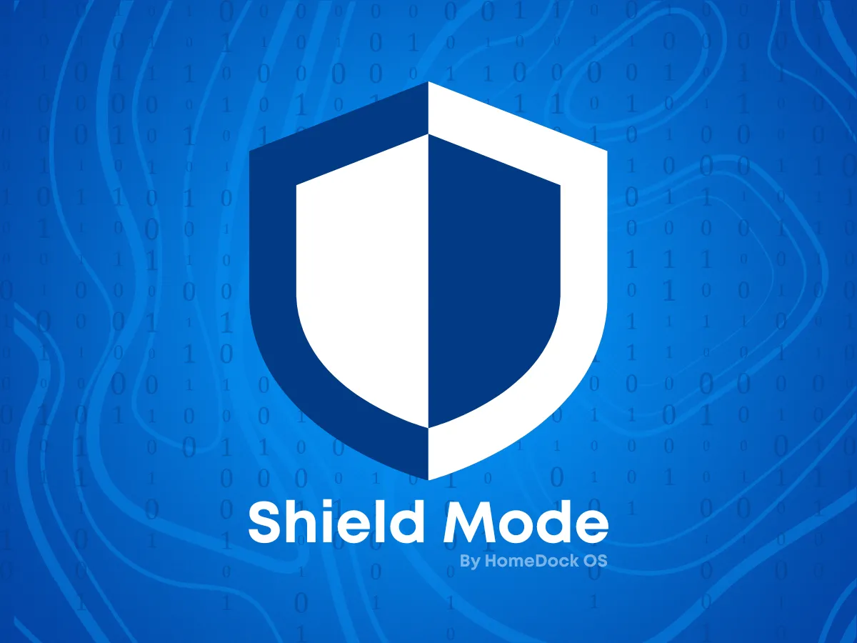 Shield Mode by HomeDock OS, automatic brute-force protection that locks out attackers before they get in