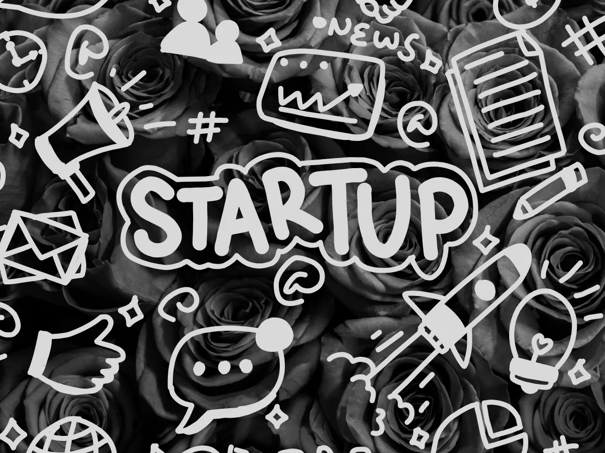 Startup concept with icons of collaboration tools like chat, documents, and launches, symbolizing a unified digital workspace