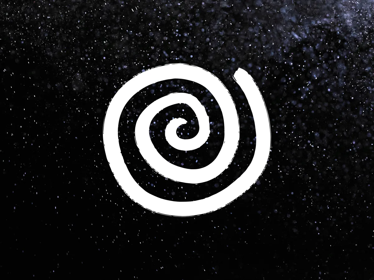 Spiral on a starry background representing spiraling IT costs and the clarity offered by HomeDock OS