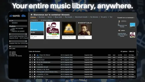 Airsonic-Advanced Screenshot - Your entire music library, anywhere.
