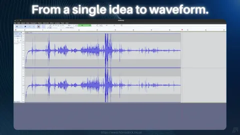Audacity Screenshot - From a single idea to waveform.