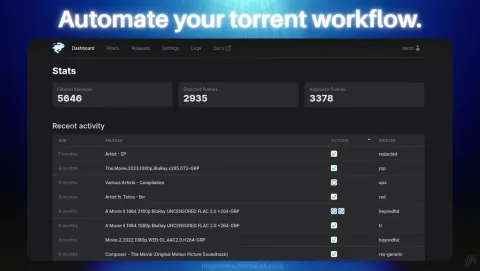 Autobrr Screenshot - Automate your torrent workflow.