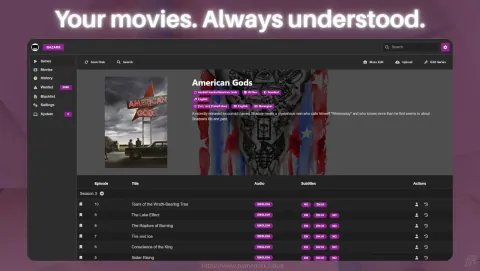 Bazarr Screenshot - Your movies. Always understood.