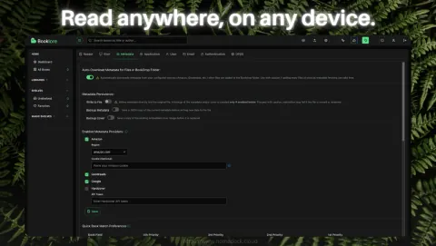 Booklore Screenshot - Read anywhere, on any device.