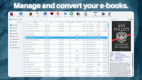Calibre Screenshot - Manage and convert your e-books.