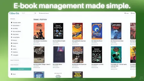 Calibre-Web Screenshot - E-book management made simple.