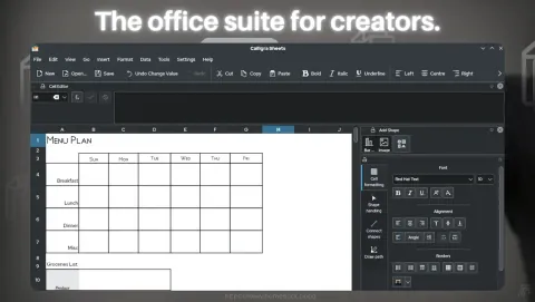 Calligra Screenshot - The office suite for creators.
