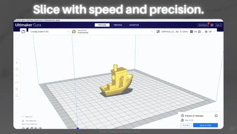 Ultimaker Cura Screenshot - Slice with speed and precision.