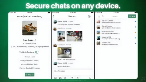 Databag Screenshot - Secure chats on any device.