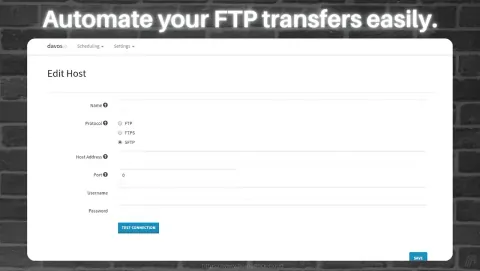 Davos Screenshot - Automate your FTP transfers easily.