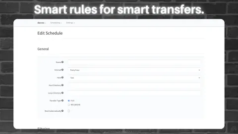 Davos Screenshot - Smart rules for smart transfers.