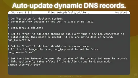 ddclient Screenshot - Auto-udpate dynamic DNS records.