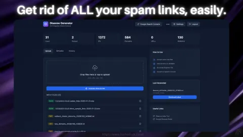 Disavow Generator Screenshot