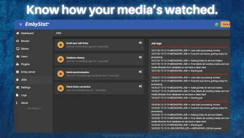 EmbyStat Screenshot - Know how your media's watched.