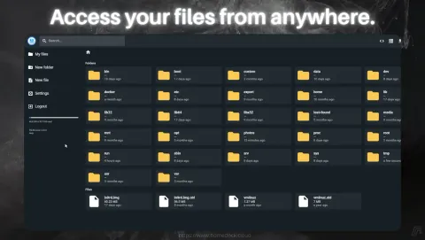 FileBrowser Screenshot - Access your files from anywhere.