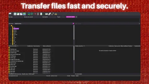 FileZilla Screenshot - Transfer files fast and securely.