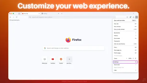 Firefox Screenshot - Customize your web experience.