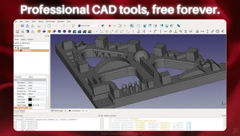 FreeCAD Screenshot - Professional CAD tools, free forever.