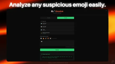 GhostInk Screenshot - Analyze any suspicious emoji easily.