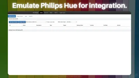 HA-Bridge Screenshot - Emulate Philips Hue for integration.