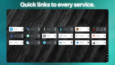 Heimdall Screenshot - Quick links to every service.