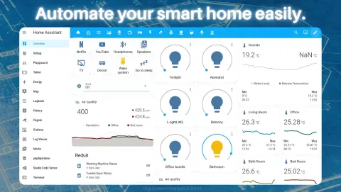 Home Assistant Screenshot - Automate your smart home easily.