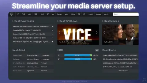 HTPC Manager Screenshot - Streamline your media server setup.