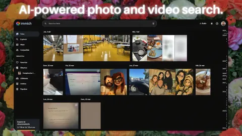 Immich Screenshot - AI-powered phot and video search.