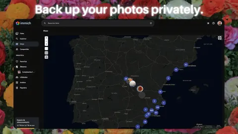 Immich Screenshot - Back up your photos privately.