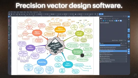 Inkscape Screenshot - Precision vector design software.