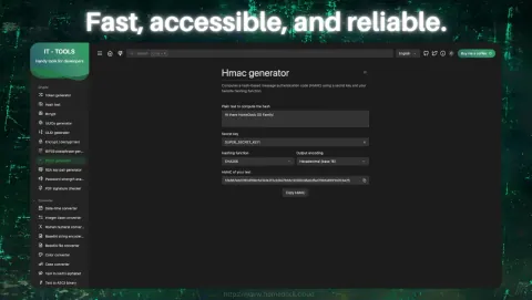 IT Tools Screenshot - Fast, accessible, and reliable.