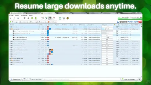 JDownloader 2 Screenshot - Resume large downloads anytime.