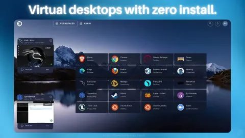 Kasm Workspaces Screenshot - Virtual desktops with zero install.