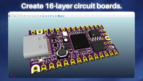KiCad Screenshot - Create 16-layer circuit boards.
