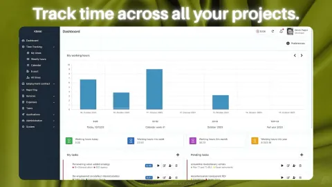 Kimai Screenshot - Track time across all your projects.