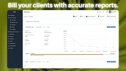 Kimai Screenshot - Bill your clients with accurate reports.