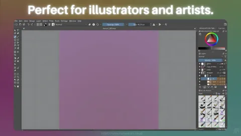 Krita Screenshot - Perfect for illustrators and artists.