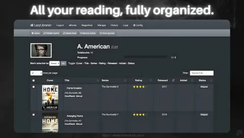 LazyLibrarian Screenshot - All your reading, fully organized.