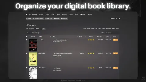LazyLibrarian Screenshot - Organize your digital book library.