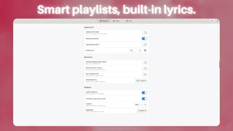 Lollypop Screenshot - Smart playlists, built-in lyrics.