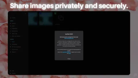 Lychee Screenshot - Share images privately and securely.