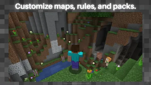 Minecraft Bedrock Server Screenshot - Customize maps, rules, and packs.