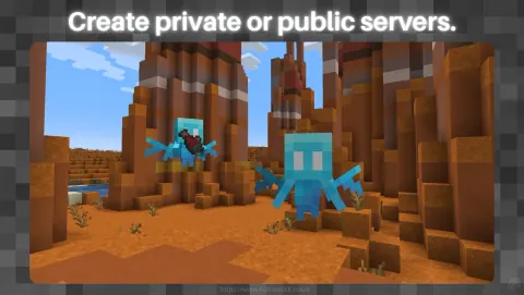 Minecraft Bedrock Server Screenshot - Create private or public servers.