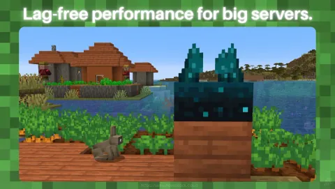 Minecraft Server Screenshot - Lag-free performance for big servers.