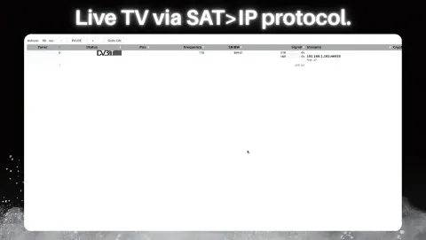 minisatip Screenshot - Live TV via SAT>IP protocol.