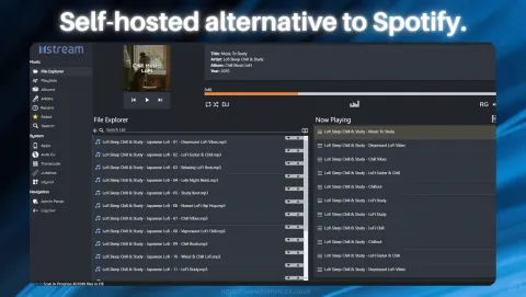 mStream Screenshot - Self-hosted alternative to Spotify.